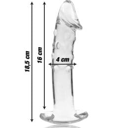 NEBULA SERIES BY IBIZA - MODEL 19 DILDO BOROSILICATE GLASS 18.5 X 4 CM CLEAR